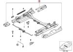 Original BMW E39 Cover Penutup Rel Jok Seat Rail DEPAN LH /RH Black - Gambar 4
