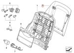 Original BMW E46 Sport Seat Backrest Cover Sandaran Jok Depan - Grey - Image 4