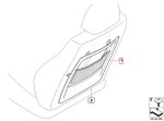 BMW E90 E84 X1 Backrest Trim Cover Jaring Belakang Jok Depan Beige - Image 5