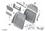 BMW F07 F02 Comfort Seat Backrest Cover Sandaran Jok Atas Oyster Beige - Image 3