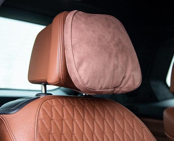 Original BMW G05 X5 G07 X7 Cuddle Pillow Head Rest Belakang Coffee