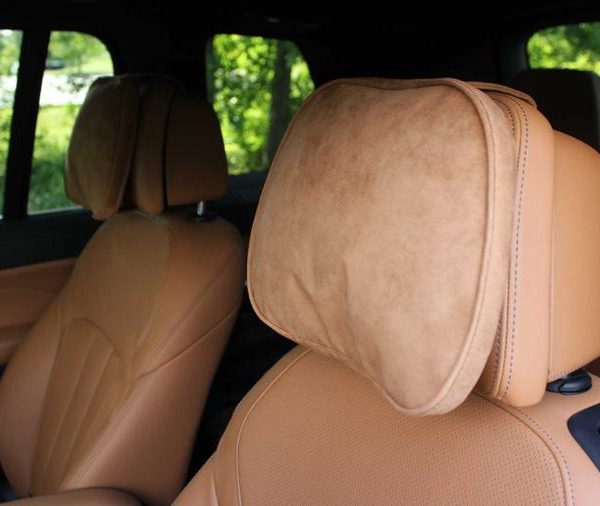 Original BMW G05 X5 G07 X7 Cuddle Pillow Head Rest Belakang Cognac