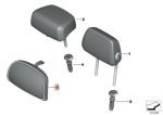 Original BMW G05 X5 G07 X7 Cuddle Pillow Head Rest Belakang Cognac - Gambar 4