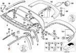 BMW Z3 Window Guide Karet Kaca Atas Panjang Depan Kanan 54318397658 - Image 5