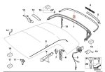 Original MINI Cooper R57 Cabrio Seal Karet Chrome Kaca Belakang KIRI - Image 5