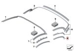 BMW E89 Z4 Outer Weatherstrip Karet Lis Atap Jendela Quarter Belakang