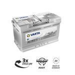 Original VARTA Silver AGM Accu Battery 80AH 800A Aki , Germany