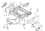 Ori BMW E36 E34 E39 E32 E38 Tombol Jok Elektrik Sandaran Backrest KIRI - Image 4