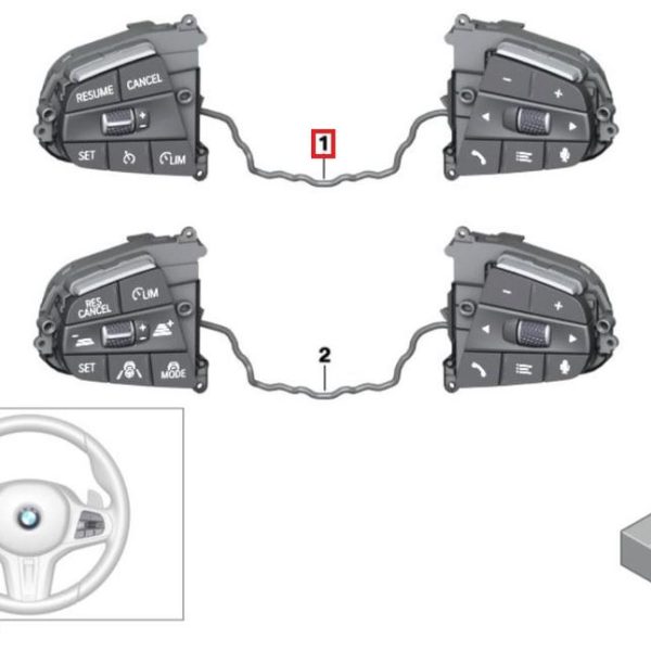 Original BMW G20 G30 G05 G06 G07 G29 Tombol Multifungsi Stir M Sport