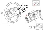 Original BMW E46 Tombol KIRI Radio Audio Stir Multifungsi 4 Spoke - Gambar 5