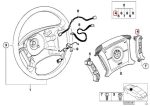 Original BMW E46 Tombol KANAN Stir Multifungsi 4 Spoke Cruise Control - Gambar 3
