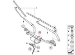 Original BMW E70 X5 E71 X6 Wiper Motor System Linkage - Image 4