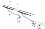 Original BMW E36 Coupe Cabrio LHD Wiper Arm Left - Image 5
