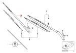 Original BMW E53 X5 Lengan Wiper Arm Sisi Penumpang KIRI 61619449943 - Image 3