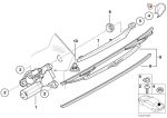 BMW E53 X5 LCI Cover Tutup Baut Poros Wiper Belakang Model Bulat - Image 5