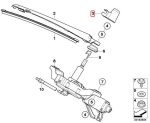Ori BMW E81 E87 Cover Tutup Poros Wiper Kaca Belakang - Gambar 3