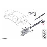 Original BMW F15 X5 F85 X5M Cover Tutup Baut Poros Lengan Wiper Belakang - Image 3