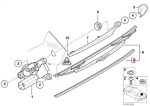 Original BMW E53 X5 Refill Karet Wiper Penghapus Kaca Belakang Mobil - Image 4