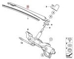 Original BMW E84 X1 E81 E87 Lengan Wiper Arm Kaca Belakang 61629449913 - Image 6