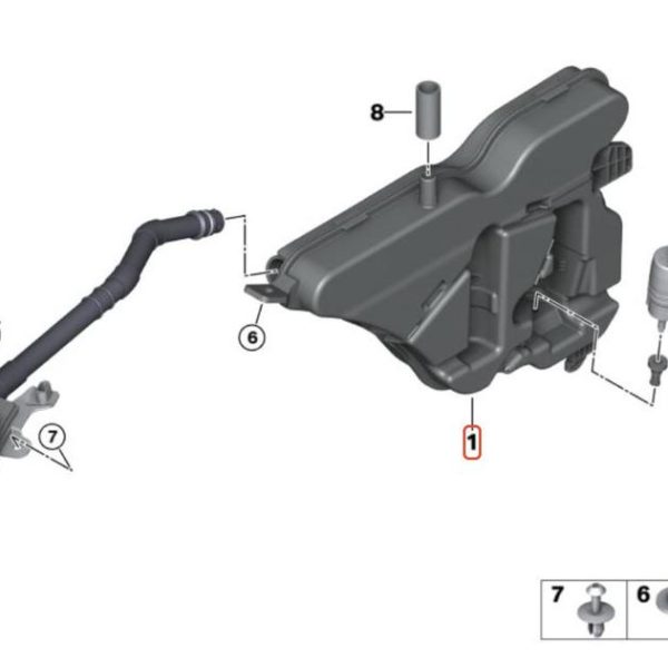 BMW G20 G21 Tabung Tangki Air Wiper Fluid Washer Container 61669478352