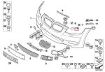 Original BMW E92 E93 Headlamp Washer Nozzle Tutup Cover KIRI - Image 5