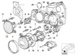 Original BMW E34 Mika Kaca Lampu Depan High Beam KANAN 63121378338 - Image 5