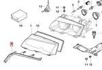 Original BMW E46 Coupe Cover Lis Karet Seal Lampu Depan KIRI - Gambar 5