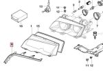 Original BMW E46 Coupe Cover Lis Karet Seal Atas Lampu Depan KANAN - Gambar 6