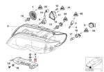 Original BMW E53 X5 Pre-LCI Headlamp Bracket Lampu Depan KIRI - Image 5