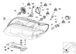 Ori BMW E53 X5 Pre-LCI Cover Lis Karet Gasket Seal Lampu Depan KIRI