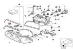 Original BMW E39 PRE-Facelift Cover Lis Karet Seal Lampu Depan KIRI - Image 5