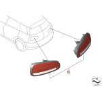 Original MINI F54 Clubman Union Jack Blackline Lampu Belakang SET - Image 4