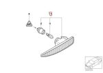 Original BMW E65 E66 LCI Lampu Sen Putih Bening Fender Samping KIRI - Image 6