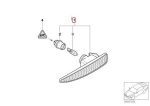 Original BMW E65 E66 LCI Lampu Sen Putih Bening Fender Samping KANAN - Image 5