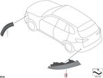Original BMW G05 X5 Reflector Mata Kucing Lampu Kabut Belakang KANAN - Gambar 4