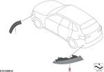 Original BMW G05 X5 Reflector Mata Kucing Bemper Belakang KIRI - Gambar 3