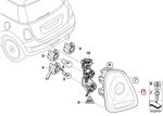 Original MINI R56 R57 Tail Light Lampu Belakang Sen Putih KANAN - Image 5