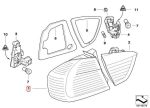Original BMW E90 Stop Lamp Mika Lampu Belakang Sisi Luar KIRI - Gambar 3