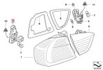 BMW E90 Bulb Socket Rumah Lampu Bohlam Mundur Belakang Sisi Luar KIRI - Gambar 4