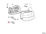 Original BMW E38 Bohlam Lampu Rem Belakang 12V 21/5W - Gambar 4