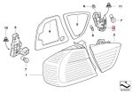 BMW E90 Bulb Socket Rumah Lampu Bohlam Mundur Belakang Bagasi KIRI - Gambar 4