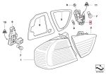 BMW E90 Bulb Socket Rumah Lampu Bohlam Mundur Belakang Bagasi KANAN - Gambar 6