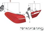 Original BMW F26 X4 Stop Lamp Lampu Rem Belakang Luar KANAN - Image 4