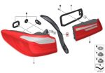 BMW G30 F90 M5 Cover Trim Drip Rail Lampu Belakang KIRI 63217382959 - Image 5