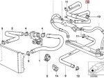 Original BMW E32 E34 530i Selang Radiator Belalai Cabang 3 M60 64218390710 - Image 5