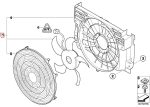 Original BMW E53 X5 3.0i M54 Extra Fan Kipas Radiator 64546921381 - Image 6