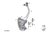 Original MINI R60 R61 Washer Pump Pompa Motor Air Wiper 67127388349 - Gambar 4