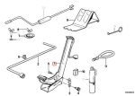Original BMW E24 E28 E30 Jack Tool Dongkrak Mobil