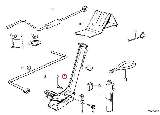 71121179438_A Original BMW E24 E28 E30 Jack Tool Dongkrak Mobil - Image 1