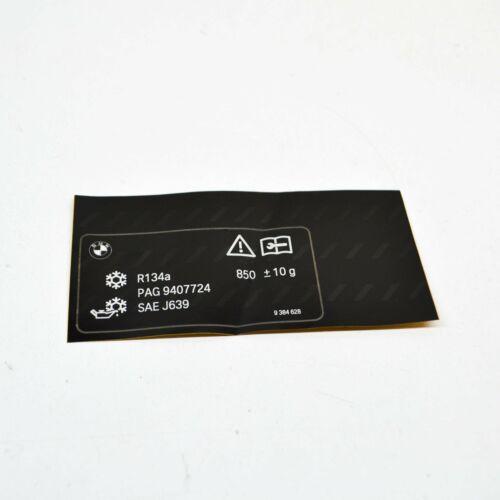 Original BMW Label Coolant AC di Kap Mesin